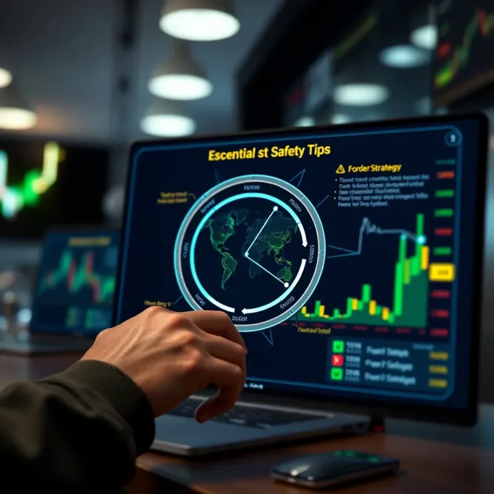 Essential Strategies and Safety Tips for Beginners in Cents Forex Accounts Diagram illustrating key strategies and safety measures for beginners using a cents Forex account