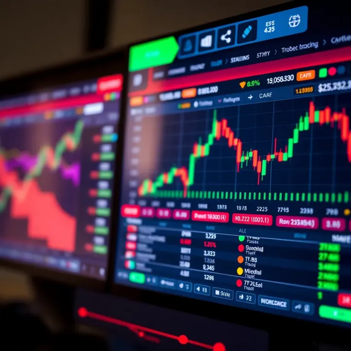 Overview of Binary trading platform interface showing trading options and charts