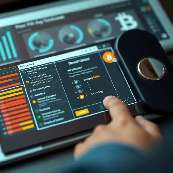 Security Features and Risk Assessment of Cryptocurrency Investments Secure digital wallet interface displaying cryptocurrency transaction and security features