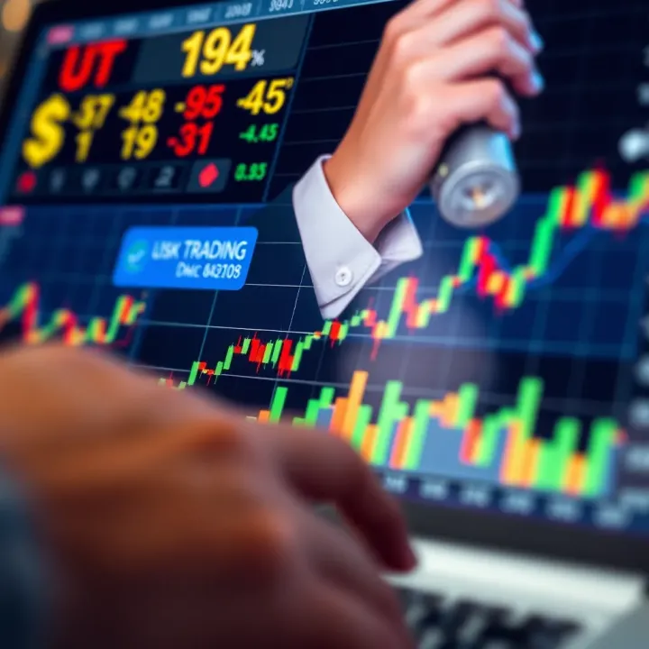 Graph showing currency market trends and risk management strategies