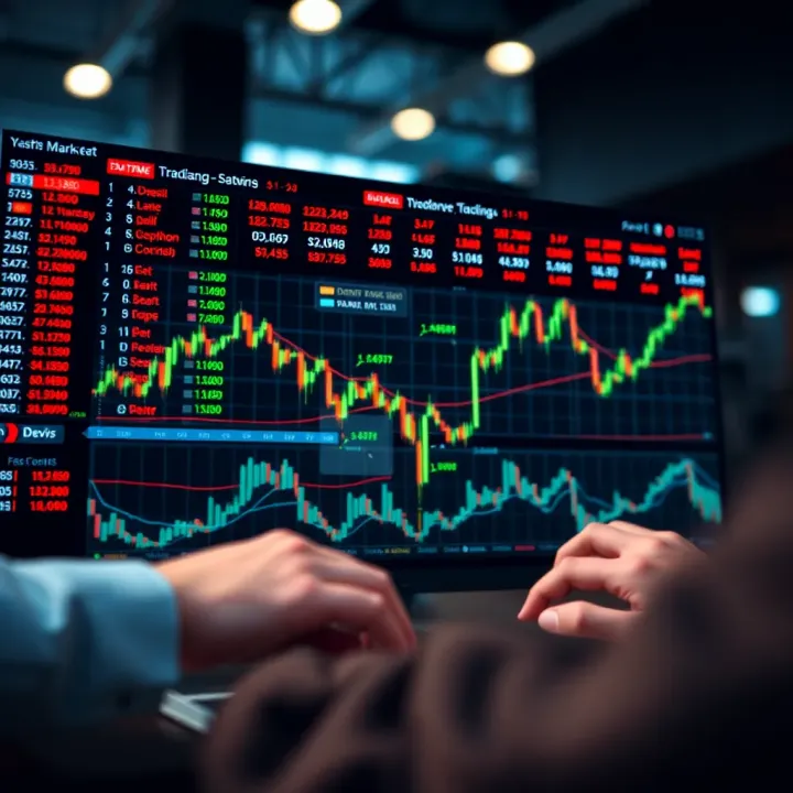 User interface showcasing various trading assets and real-time market data on Deriv Broker platform