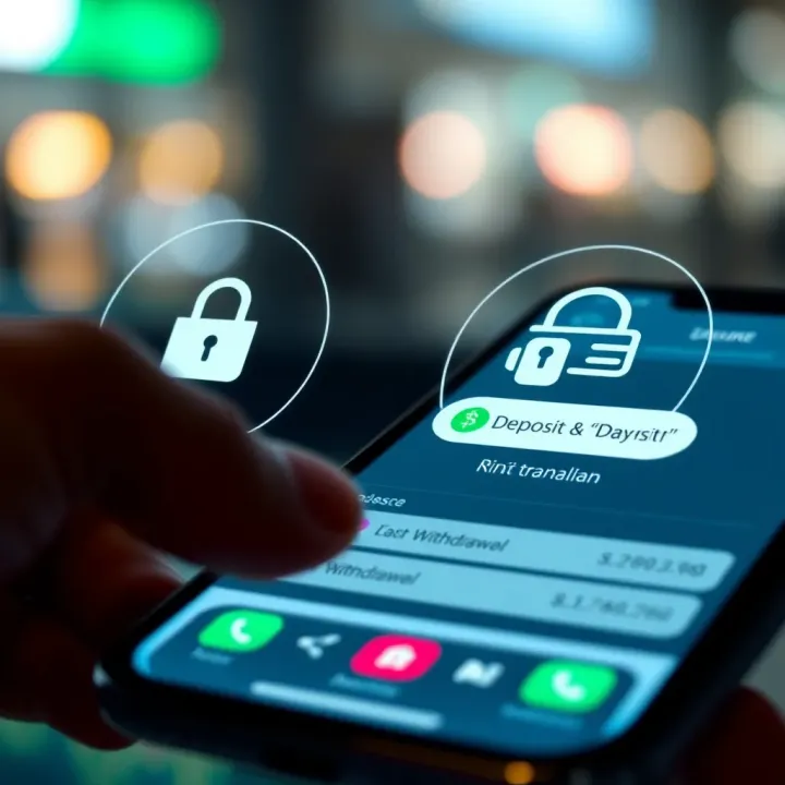 Secure transaction symbols illustrating deposit and withdrawal methods on digital trading platform