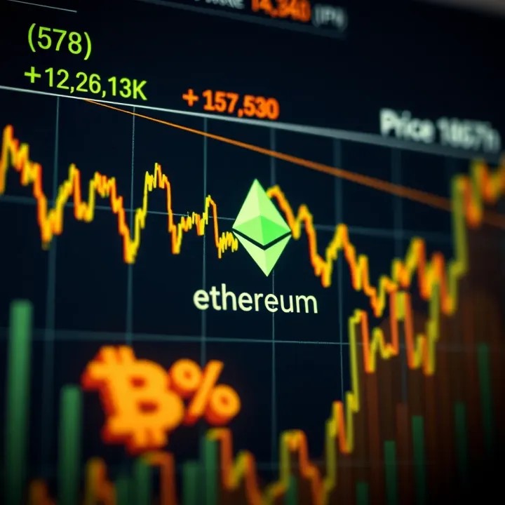Graph showing Ethereum Classic price fluctuations and market trends