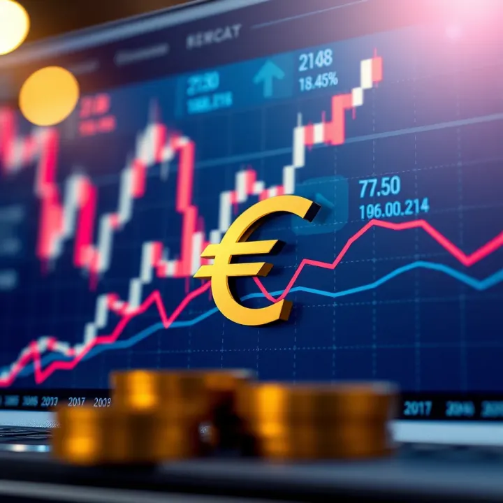 Euro Currency Trends Influenced by Economic and Political Factors Graph showing euro currency fluctuations influenced by global economic and political events