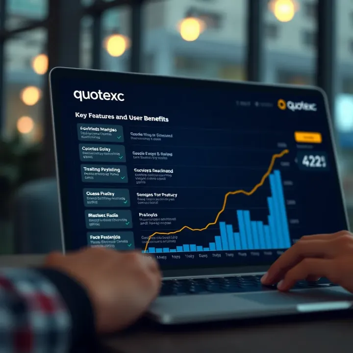 Graph showing key features and user benefits of quotexc platform