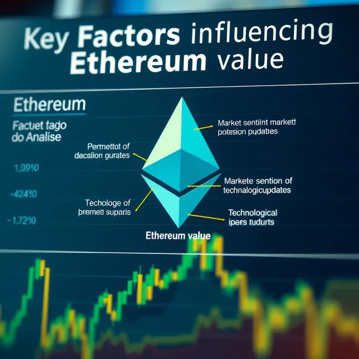 Key Factors Influencing Ethereum Value Graph illustrating factors influencing Ethereum value including market sentiment and technological updates