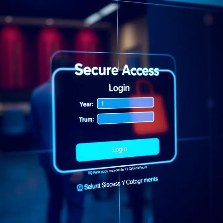 IQ Option login screen displaying secure access fields