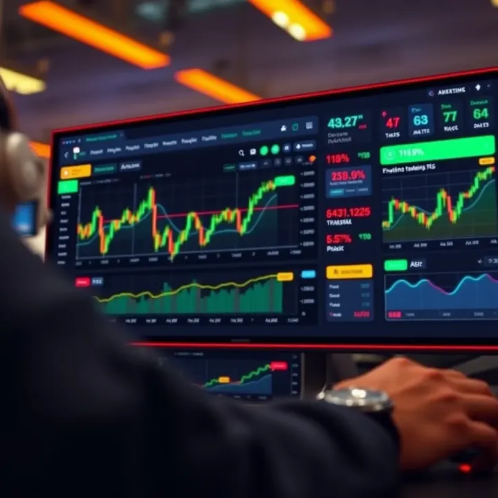 IQ Option Trading Platform Interface Overview Dashboard view of IQ Option trading platform showing charts and financial data