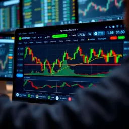 Screenshot of IQ Option trading platform displaying charts and trading options