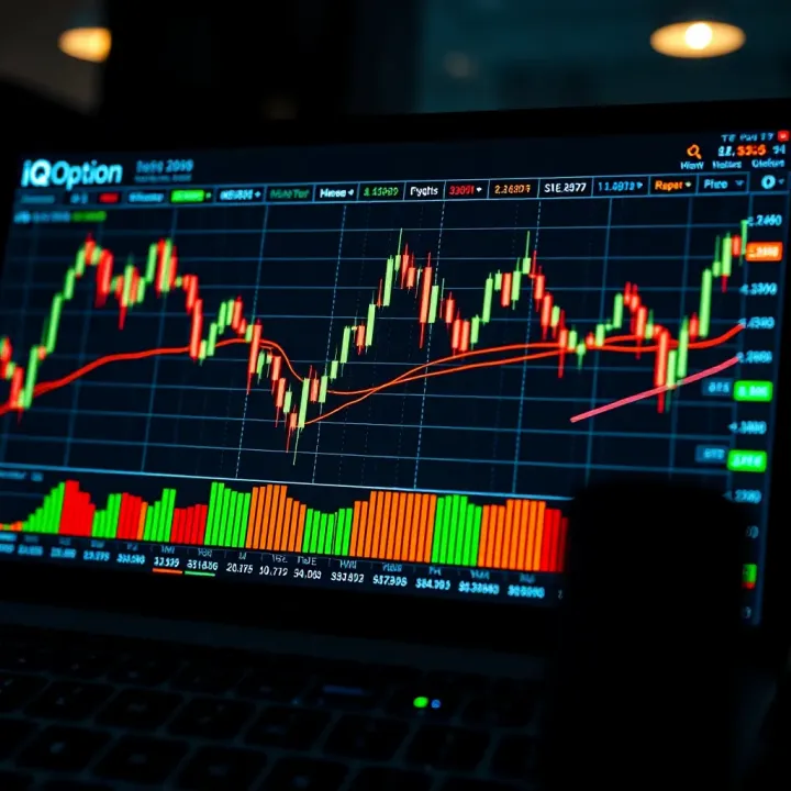 Using Trading Tools and Strategies on IQ Option Graph and trading tools displayed on a digital trading interface