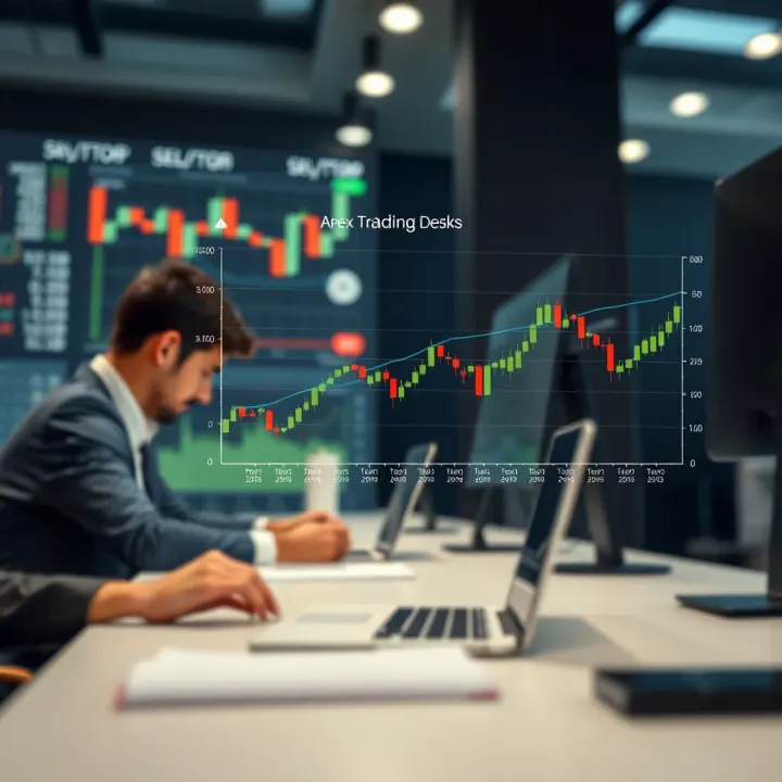 Chart illustrating the key strategies and risk management techniques used by Apex trading desks