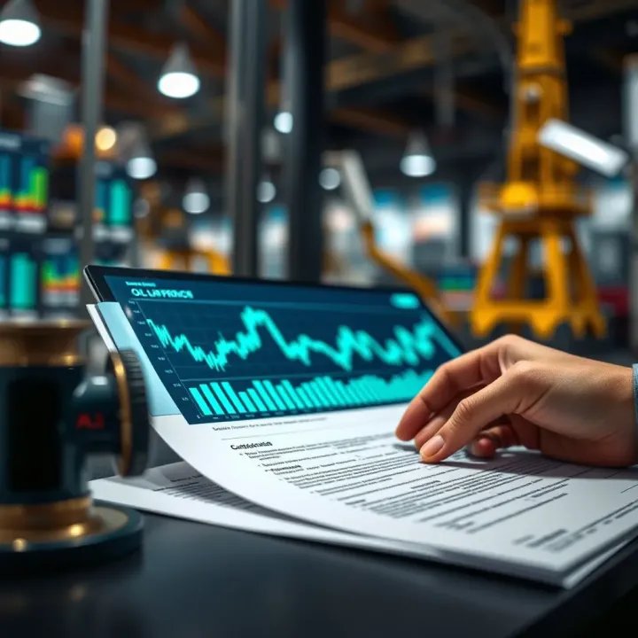 Transparency and Regulation in Oil Trading Contract documents and monitoring dashboard symbolizing transparency and regulation in oil trading