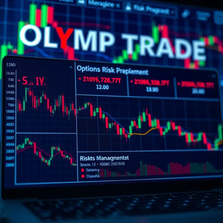 Graphical representation of different trading options and risk management on Olymp Trade