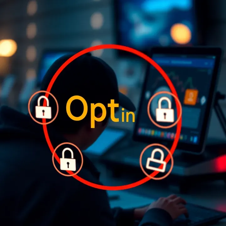 Types of Opt-in and Legal Compliance in Digital Marketing Visual representation of opt-in types and legal compliance for secure digital marketing