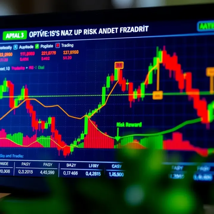 Chart depicting common option trading strategies with risk and reward visualization