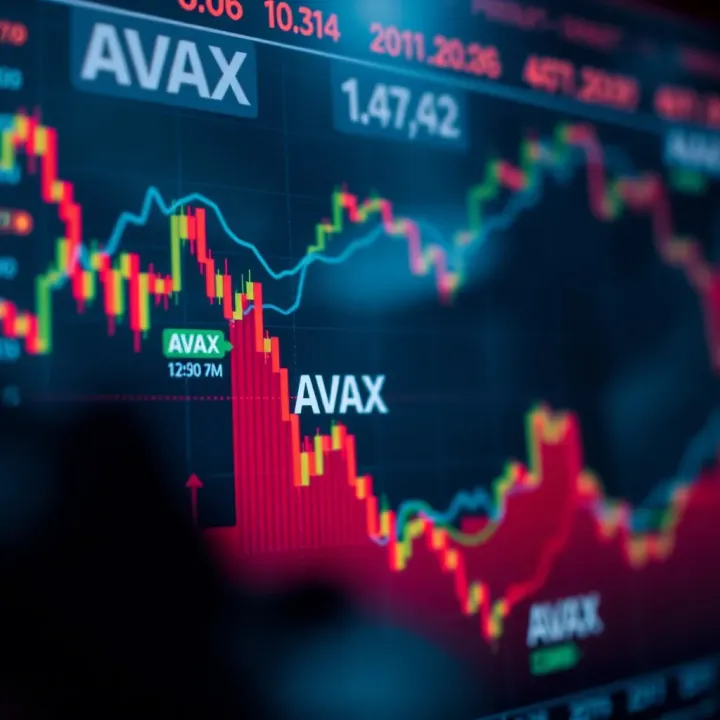 Graph showing AVAX cryptocurrency market trends and potential future scenarios