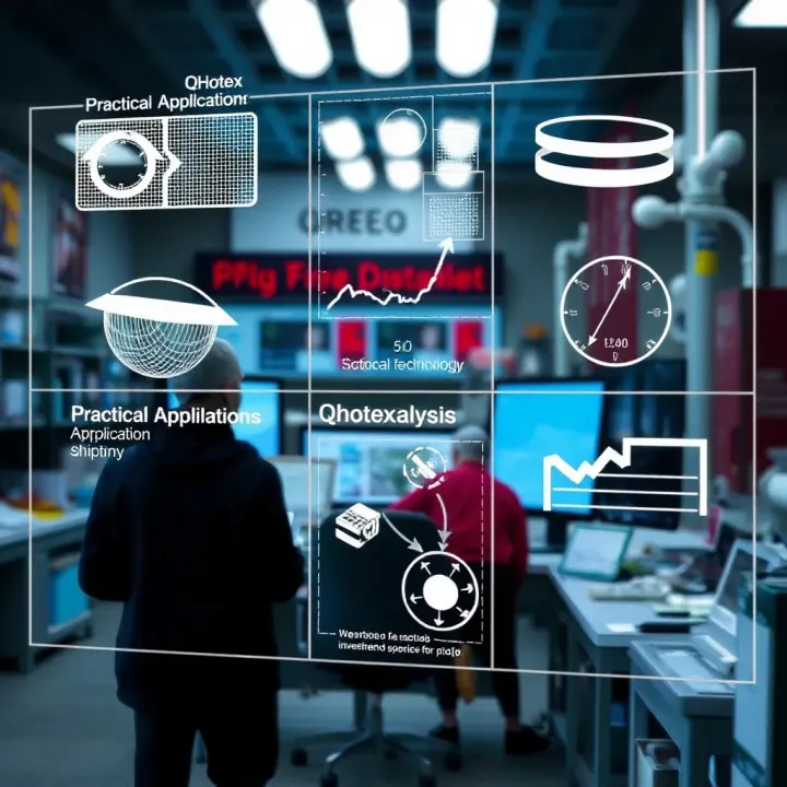 Practical Applications and Impact of Qhotex Technology Visual representation showing various practical applications and technological impact of Qhotex