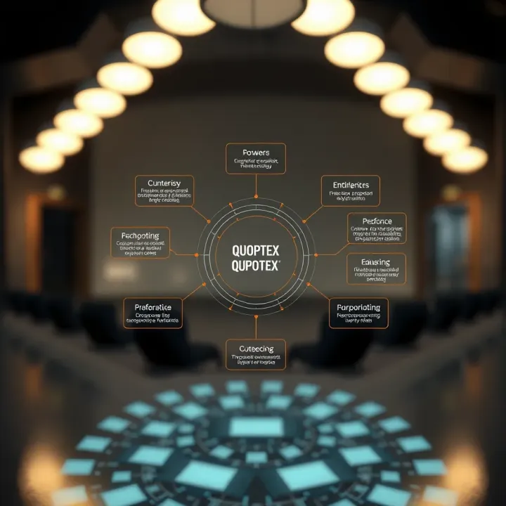 Diagram illustrating key components and functions of Quoptex technology