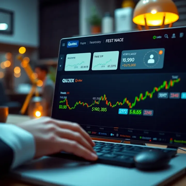 Account Verification and Trading Options on Quotex Dashboard showcasing verification status and trading options on Quotex platform