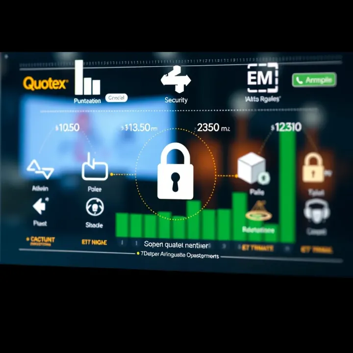 Visual representation of security protocols and payment options on Quotex platform