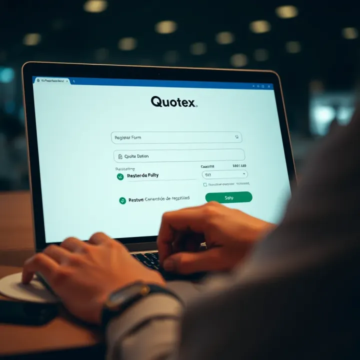 User filling out online registration form on digital platform