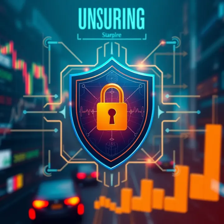 Illustration of cyber security shield symbolizing safe investment environment