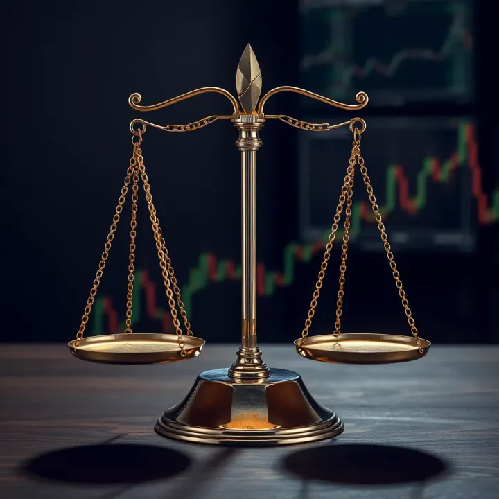 Illustration of balance scales symbolizing risk and regulation in financial investments