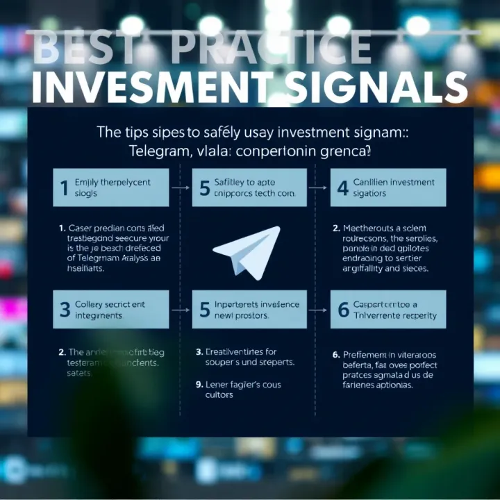 Graphic showing key tips for safely using investment signals in Telegram groups