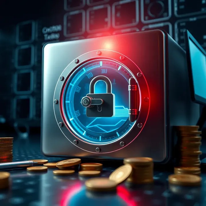 Illustration of a secure digital vault symbolizing protection of financial investments
