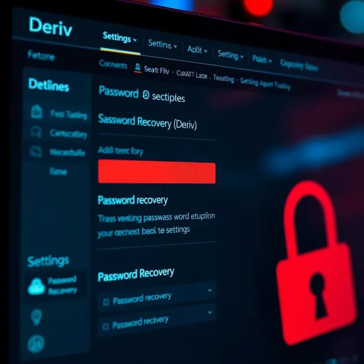 Secure password recovery options displayed on Deriv account settings