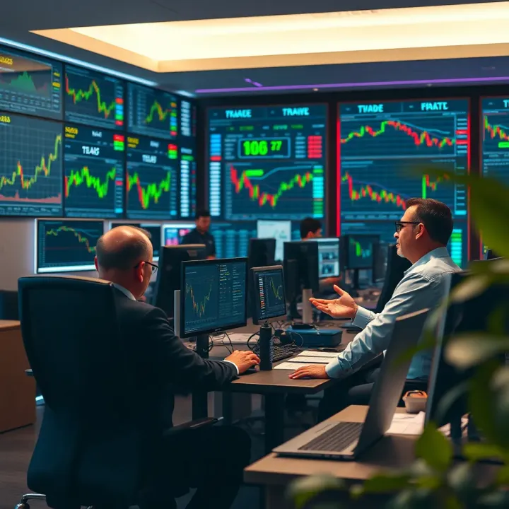 Collaborative Trading Environment in IQ Option Trader Room Collaborative environment for traders analyzing financial charts and discussing strategies