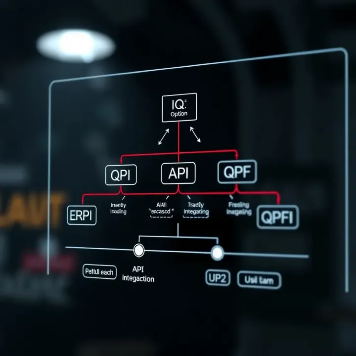 Diagram showing the architecture of the IQ Option API integration
