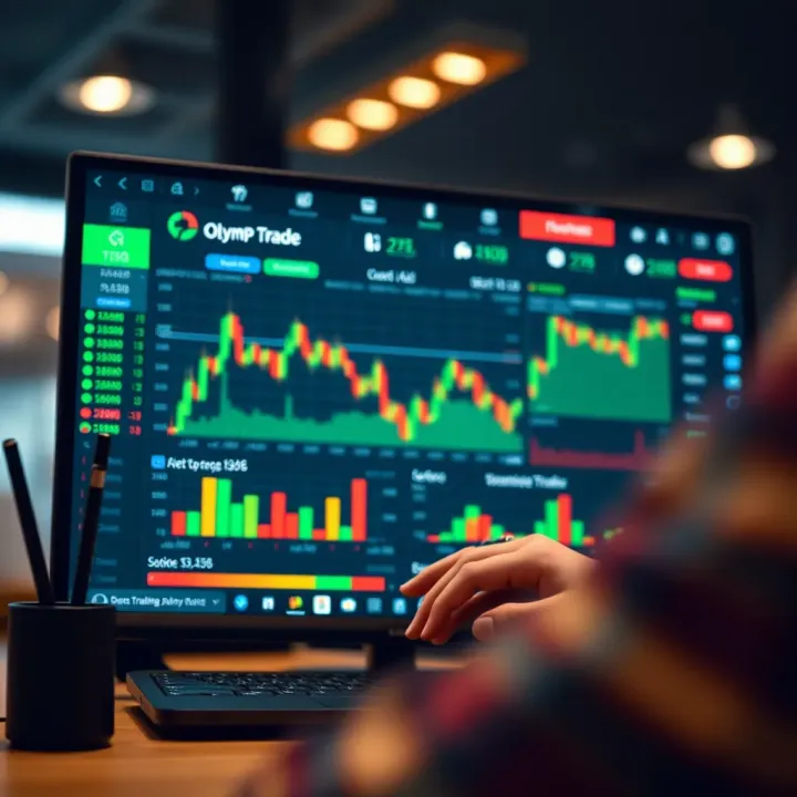 Dashboard overview showing trading tools and market analysis on Olymp Trade