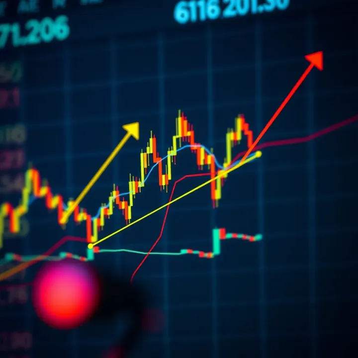 Graph illustrating points of reversal identified by Zig Zag indicator